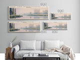 Winnipegosis Panoramic Wall Art, Framed Canvas Print, Lake House Decor, Travel Poster, Serene Landscape, Home Decor