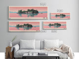 Grenada Lake Mississippi Framed Canvas Print, Panoramic Art, Midcentury Modern, Pop Art, Bedroom Decor, Travel Poster, Nature Art, Home Decor