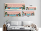 Lake Kissimmee Florida Framed Canvas Print, Panoramic Wall Art, Midcentury Modern, Pop Art, Living Room Decor, Travel Poster, Bedroom Art