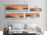 Lake Tohopekaliga Florida Framed Canvas Print, Panoramic Wall Art, Midcentury Modern, Pop Art, Bedroom Art, Travel Poster, Lake House Decor