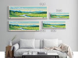 Malheur Lake, Oregon Panoramic Wall Art Framed Canvas Print, Midcentury Modern, Pop Art, Home Decor, Travel Poster, Living Room Art