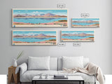 Overland Lake, Nevada Framed Canvas Print, Panoramic Wall Art, Midcentury Modern, Pop Art, Home Decor, Travel Poster, Bedroom Art