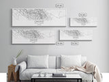 Panoramic Oakland City Map, California Art, Map Print, Minimalist Wall Art, Canvas Art, Housewarming Gift, Street Map Art, Closing Gift