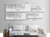 Panoramic Phoenix City Map, Arizona Art, Map Print, Minimalist Wall Art, Canvas Art, Housewarming Gift, Street Map Art, Closing Gift