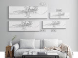 Panoramic Reno City Map, Nevada Art, Map Print, Minimalist Wall Art, Canvas Art, Housewarming Gift, Street Map Art, Closing Gift