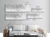 Panoramic San Jose City Map, California Art, Map Print, Minimalist Wall Art, Canvas Art, Housewarming Gift, Street Map Art, Closing Gift