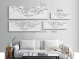 Panoramic Santa Clarita City Map, California Art, Map Print, Minimalist Wall Art, Canvas Art, Housewarming Gift, Street Map, Closing Gift