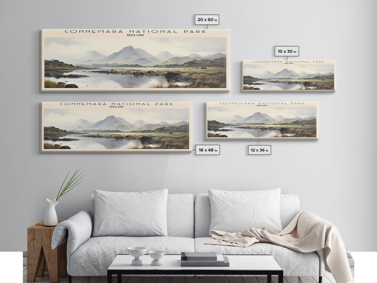 Connemara National Park Travel Print Wall Art, Travel Poster Print, Retro Style COUNTRY Home Decor, Wall Hanging, Travel Gift Idea, Unique Metal Art