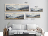 Mount Aspiring National Park Travel Poster Print, Framed Canvas Wall Art, Metal Wall Art, COUNTRY art, Gift For Him, Travel Wall Art, Travel Lover Gift