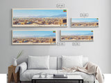 Ad-Dawhah, Qatar Panoramic Travel Poster Canvas Print, Ad-Dawhah, Qatar Painting, Qatar Art, Ad-Dawhah Travel Art, Guest Room Painting