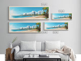 Aracaju, Brazil Panoramic Travel Poster Canvas Print, Aracaju, Brazil Painting, Brazil Art, Aracaju Travel Art, Guest Room Painting