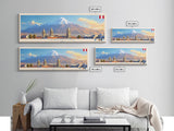 Arequipa, Peru Travel Poster Panoramic Canvas Print, Arequipa, Peru Painting, Peru Art, Arequipa Travel Art, Guest Room Painting