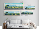 Arusha, Tanzania Panoramic Travel Poster Canvas Print, Arusha, Tanzania Painting, Tanzania Art, Arusha Travel Art, Guest Room Painting