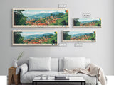 Bafoussam, Cameroon Travel Poster Panoramic Canvas Print, Bafoussam, Cameroon Painting, Cameroon Art, Bafoussam Travel Art, Guest Room Painting