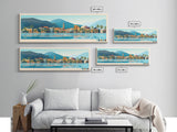 Bailundo, Angola Panoramic Travel Poster Canvas Print, Bailundo, Angola Painting, Angola Art, Bailundo Panoramic Travel Art, Travel Painting