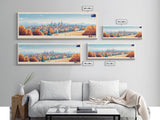 Ballarat, Australia Panoramic Travel Poster Canvas Print, Ballarat, Australia Painting, Australia Art, Ballarat Travel Art, Living Room Painting