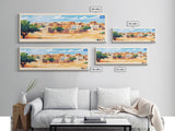 Banadir, Somalia Panoramic Travel Poster Canvas Print, Banadir, Somalia Painting, Somalia Art, Banadir Travel Art, Guest Room Painting