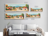 Banfield, Argentina Panoramic Travel Poster Canvas Print, Banfield, Argentina Painting, Argentina Art, Banfield Panoramic Travel Art, Travel Painting