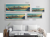 Benoni, South Africa Panoramic Travel Poster Canvas Print, Benoni, South Africa Painting, South Africa Art, Benoni Travel Art, Living Room Painting