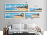 Panoramic Travel Poster Buenaventura, Colombia Canvas Print, Buenaventura, Colombia Painting, Colombia Art, Buenaventura Travel Art, Guest Room Painting