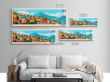 Cuautitlan Izcalli, Mexico Panoramic Travel Poster Canvas Print, Cuautitlan Izcalli, Mexico Painting, Mexico Art, Cuautitlan Izcalli Panoramic Travel Art, Travel Painting