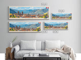 Cusco, Peru Travel Poster Panoramic Canvas Print, Cusco, Peru Painting, Peru Art, Cusco Travel Art, Guest Room Painting