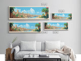 Damanhur, Egypt Panoramic Travel Poster Canvas Print, Damanhur, Egypt Painting, Egypt Art, Damanhur Travel Art, Guest Room Painting