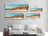 Djelfa, Algeria Panoramic Travel Poster Canvas Print, Djelfa, Algeria Painting, Algeria Art, Djelfa Panoramic Travel Art, Travel Painting