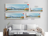 Panoramic Travel Poster Dongguan, China Canvas Print, Dongguan, China Painting, China Art, Dongguan Travel Art, Guest Room Painting