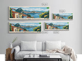 Panoramic Travel Poster Duque de Caxias, Brazil Canvas Print, Duque de Caxias, Brazil Painting, Brazil Art, Duque de Caxias Travel Art, Guest Room Painting