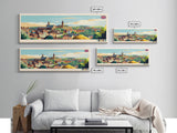 Durban, South Africa Panoramic Travel Poster Canvas Print, Durban, South Africa Painting, South Africa Art, Durban Travel Art, Living Room Painting