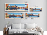 Ely, England Travel Poster Panoramic Canvas Print, Ely, England Painting, England Art, Ely Travel Art, Guest Room Painting