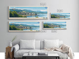 Greenock, Scotland Panoramic Travel Poster Canvas Print, Greenock, Scotland Painting, Scotland Art, Greenock Travel Art, Guest Room Painting