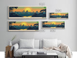 Guarulhos, Brazil Panoramic Travel Poster Canvas Print, Guarulhos, Brazil Painting, Brazil Art, Guarulhos Travel Art, Living Room Painting