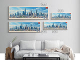 Ho Chi Minh City, Vietnam Panoramic Travel Poster Canvas Print, Ho Chi Minh City, Vietnam Painting, Vietnam Art, Ho Chi Minh City Panoramic Travel Art, Travel Painting