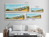 Huambo, Angola Panoramic Travel Poster Canvas Print, Huambo, Angola Painting, Angola Art, Huambo Travel Art, Living Room Painting