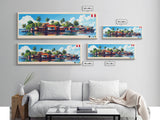 Iquitos, Peru Travel Poster Panoramic Canvas Print, Iquitos, Peru Painting, Peru Art, Iquitos Travel Art, Guest Room Painting