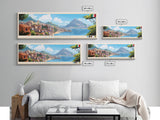 Ixtapaluca, Mexico Panoramic Travel Poster Canvas Print, Ixtapaluca, Mexico Painting, Mexico Art, Ixtapaluca Travel Art, Guest Room Painting