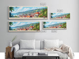 Kenema, Sierra Leone Travel Poster Panoramic Canvas Print, Kenema, Sierra Leone Painting, Sierra Leone Art, Kenema Travel Art, Guest Room Painting