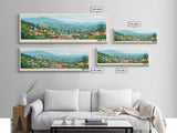 Kisangani, Congo Panoramic Travel Poster Canvas Print, Kisangani, Congo Painting, Congo Art, Kisangani Panoramic Travel Art, Travel Painting