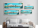 Kitwe, Zambia Panoramic Travel Poster Canvas Print, Kitwe, Zambia Painting, Zambia Art, Kitwe Panoramic Travel Art, Travel Painting