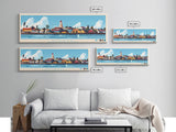 Kolwezi, Congo Panoramic Travel Poster Canvas Print, Kolwezi, Congo Painting, Congo Art, Kolwezi Travel Art, Guest Room Painting