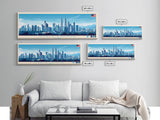 Kuala Lumpur, Malaysia Panoramic Travel Poster Canvas Print, Kuala Lumpur, Malaysia Painting, Malaysia Art, Kuala Lumpur Travel Art, Guest Room Painting