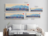 Kunming, China Panoramic Travel Poster Canvas Print, Kunming, China Painting, China Art, Kunming Travel Art, Guest Room Painting