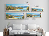 La Pintana, Chile Panoramic Travel Poster Canvas Print, La Pintana, Chile Painting, Chile Art, La Pintana Travel Art, Guest Room Painting