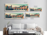 Lisburn, Ireland Panoramic Travel Poster Canvas Print, Lisburn, Ireland Painting, Ireland Art, Lisburn Panoramic Travel Art, Travel Painting