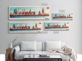 Liverpool, England Panoramic Travel Poster Canvas Print, Liverpool, England Painting, England Art, Liverpool Travel Art, Guest Room Painting