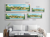 Luque, Paraguay Panoramic Travel Poster Canvas Print, Luque, Paraguay Painting, Paraguay Art, Luque Travel Art, Living Room Painting