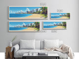 Maceio, Brazil Panoramic Travel Poster Canvas Print, Maceio, Brazil Painting, Brazil Art, Maceio Travel Art, Guest Room Painting