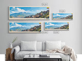 Panoramic Travel Poster Machala, Ecuador Canvas Print, Machala, Ecuador Painting, Ecuador Art, Machala Travel Art, Guest Room Painting